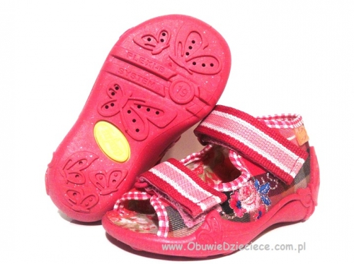 01-242P016 PAPI różowe sandałki kapcie buciki obuwie wcz.dziecięce Befado Papi  18-25