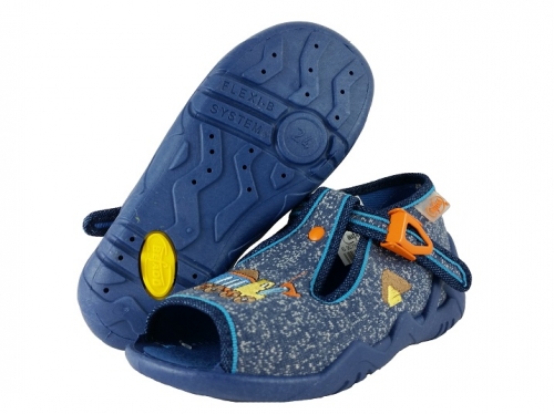 01-217P075 SNAKE niebieskie ciufa kapcie buciki sandałki obuwie dziecięce wcz.dziecięce  Befado  18-26