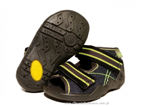 01-250P029 SNAKE szare sandalki kapcie buciki obuwie dziecięce wcz.dziecięce buty Befado Snake