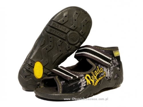 01-250P030 SNAKE czaro szare foto sandalki kapcie buciki obuwie dziecięce wcz.dziecięce buty Befado Snake
