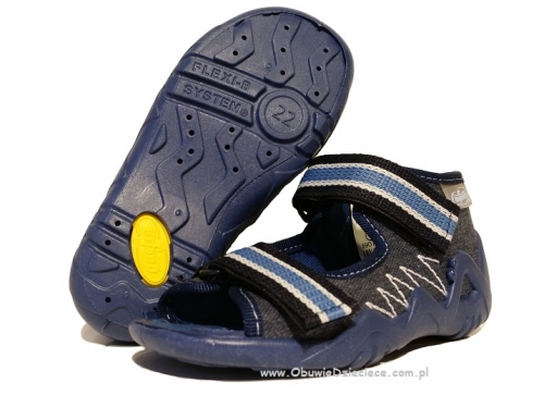 01-250P036 SNAKE granatowe sandalki kapcie buciki obuwie dziecięce wcz.dziecięce buty Befado Snake