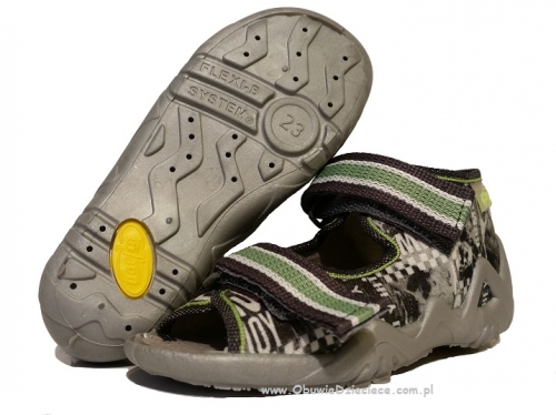 01-250P039 SNAKE szare sandalki kapcie buciki obuwie dziecięce wcz.dziecięce buty Befado Snake