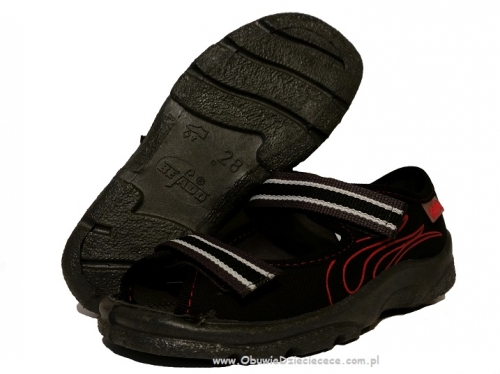 20-969X060 MAX JUNIOR czarne  sandałki chlopięce kapcie obuwie dziecięce profilaktyczne Befado Max 25-30
