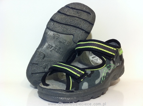 20-969X066 MAX JUNIOR szare moro sandałki kapcie, obuwie dziecięce profilaktyczne Befado 25-30