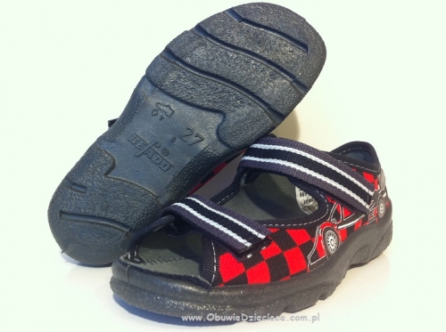 20-969Y075 MAX JUNIOR czerwono czarne chłopięce sandałki kapcie dziecięce Befado Max 31-33