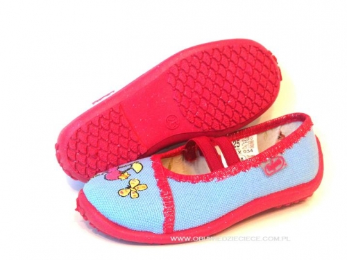 1-979X034 NELLY niebiesko różowe balerinki czółenka  :: WKŁADKI SKÓRZANE :: buciki obuwie dziewczęce Befado  25-30