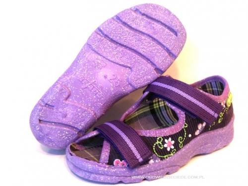 20-969X025 MAX JUNIOR fioletowe sandałki - kapcie obuwie dziecięce profilaktyczne Befado  25-30