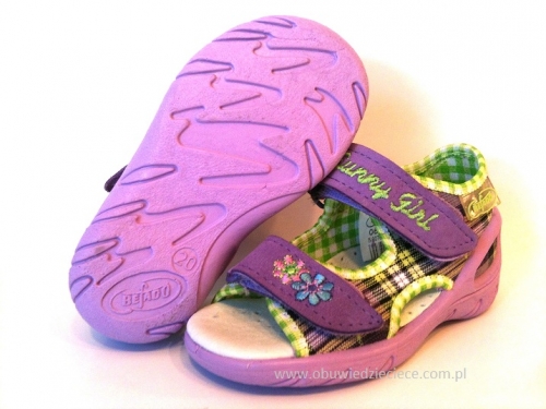 01-065P032 SUNNY fioletowe sandałki - sandały profilaktyczne  - kapcie obuwie dziecięce Befado  20-25