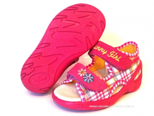 01-065P036 SUNNY różowe sandałki - sandały profilaktyczne  - kapcie obuwie dziecięce Befado  20-25