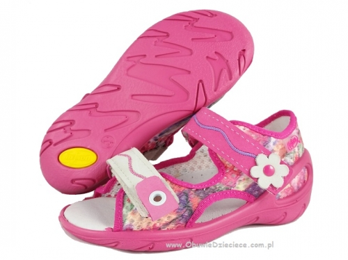 01-065P092 SUNNY różowe sandałki - sandały profilaktyczne  - kapcie obuwie dziecięce Befado  20-25