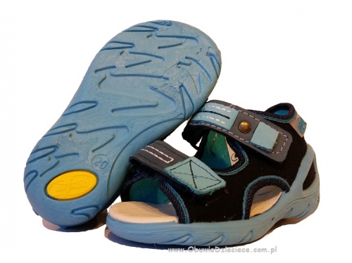 01-065P095 SUNNY granatowo niebieskie sandałki sandały profilaktyczne kapcie obuwie dziecięce Befado  20-25