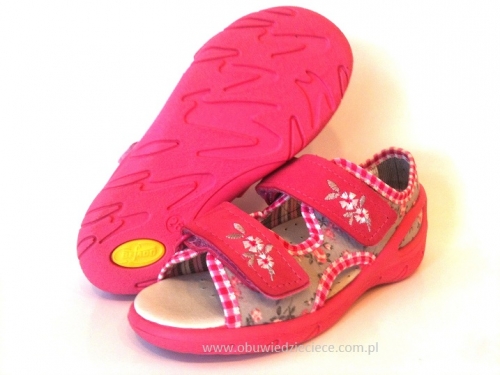 20-065X055 SUNNY różowe sandałki - sandały profilaktyczne  - kapcie obuwie dziecięce Befado  26-30