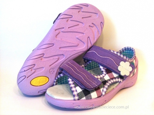01-065P058 SUNNY fioletowe sandałki - sandały profilaktyczne  - kapcie obuwie dziecięce Befado  20-25
