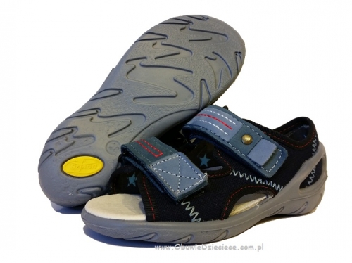 20-065X098 SUNNY granatowo niebieskie sandałki - sandały profilaktyczne  - kapcie obuwie dziecięce Befado  26-30