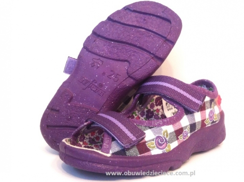 20-969X033 fioletowe sandałki - kapcie dziecięce Befado
