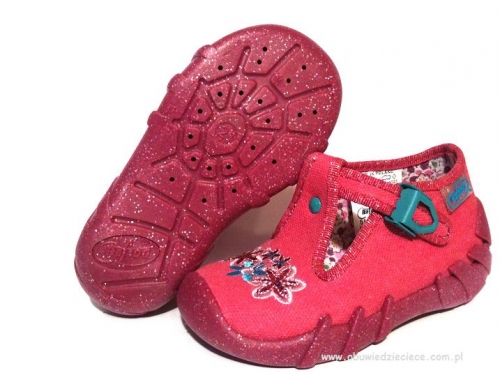 0-110P015 SPEEDY różowe kapcie buciki obuwie dziecięce poniemowlęce Befado  18-26