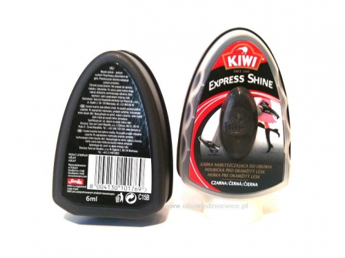 11-01035cz Express Shine Czarna Gąbka Nabłyszczająca  do obuwia 6ml Kiwi