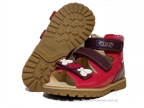 8-1299-55n fioletowo amarantowe buty-sandałki-kapcie profilaktyczne przedszk. 26-30  Mrugała