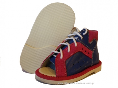 8-BP38MA/0 KUBA ciemno niebiesko różowe kapcie sandałki obuwie profilaktyczne wcz.dzieciece 18-23 buty Postęp