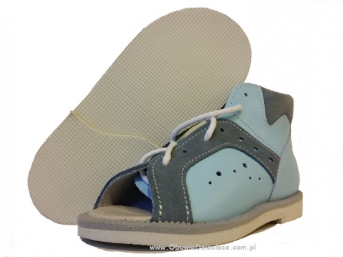 8-BP38MA/A KUBA błękit j.niebieskie kapcie sandałki obuwie profilaktyczne przedszk. 24-26 buty Postęp